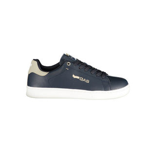 Gas Blue Polyurethane Men Sneaker