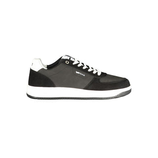 Gas Black Polyurethane Men Sneaker