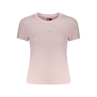 Tommy Hilfiger Pink Cotton Women T-Shirt