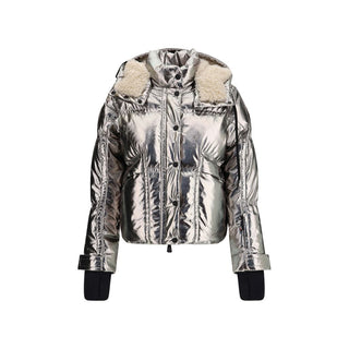 Moncler Grenoble Silver Polyester Shell Jacket