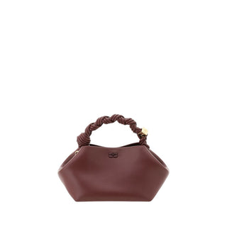 Ganni Bordeaux Calf Leather Bos Taurus Handbag