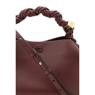 Ganni Bordeaux Calf Leather Bos Taurus Handbag