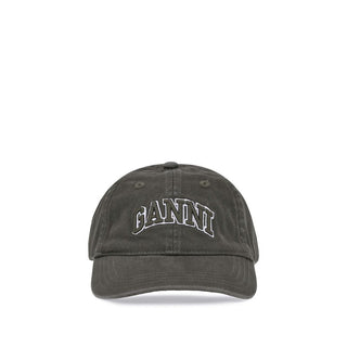Ganni Green Cotton Cap (Baseball Hat)