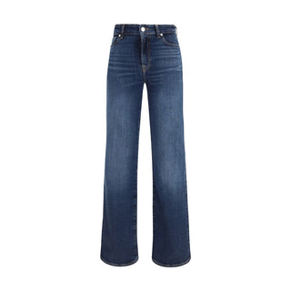 7FOR Blue Cotton Bootcut Jeans