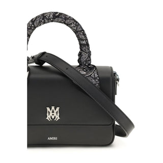 Amiri Black Calf Leather Bos Taurus Shoulder Bag