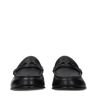 Valentino Garavani Black Leather Slip-On Loafers