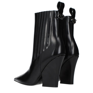 Valentino Garavani Black Leather Ankle Boots