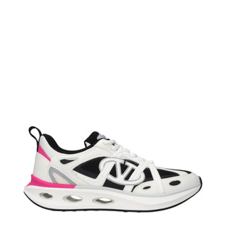 Valentino Garavani White Fabric Athletic Sneakers