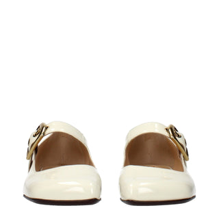 Chloé Beige Leather Ballet Flats