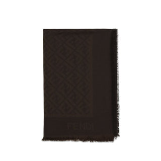 Fendi Brown Silk Scarf