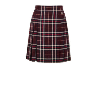 Dolce & Gabbana Bordeaux Wool Mini Skirt