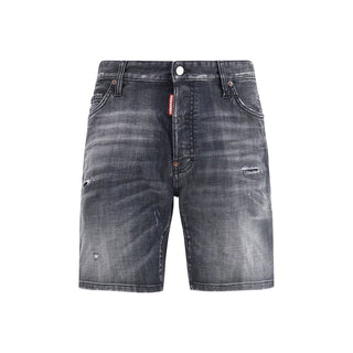 Dsquared² Black Cotton Bermuda Shorts