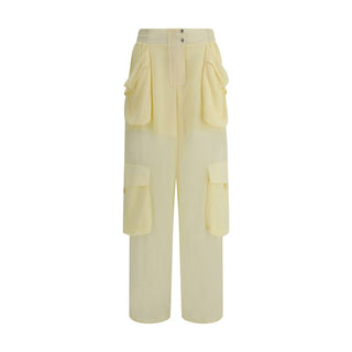 PINKO Yellow Polyester Cargo Pants