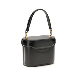 Valentino Garavani Black Calf Leather Bos Taurus Shoulder Bag