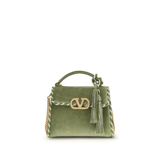 Valentino Garavani Green Calf Leather Bos Taurus Shoulder Bag