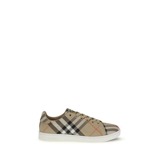 Burberry Beige Cotton Low Top Sneakers