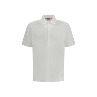 Thom Browne White Cotton Polo Shirt