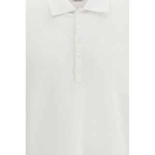 Thom Browne White Cotton Polo Shirt