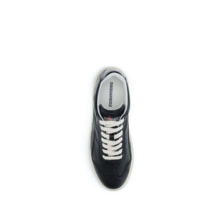 Dsquared² Black Calf Leather Bos Taurus Sneakers