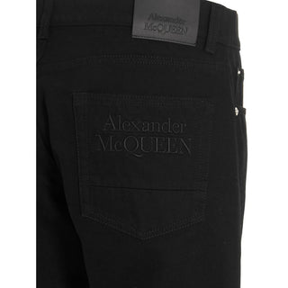 Alexander McQueen Black Cotton Skinny Jeans