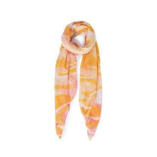 Pieces Orange Polyester Scarf