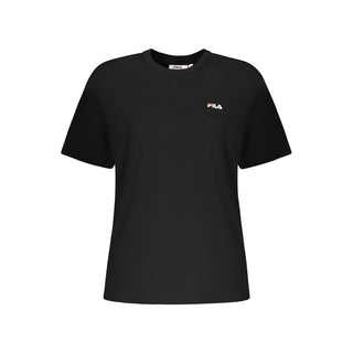 Fila Black Cotton Women T-Shirt