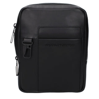 Piquadro Black Leather Crossbody Bag