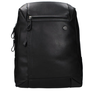 Piquadro Black Leather Backpack