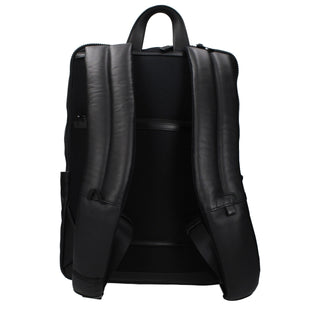 Piquadro Black Leather Backpack