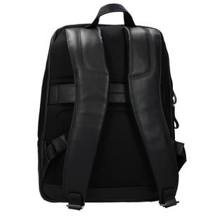 Piquadro Black Leather Backpack