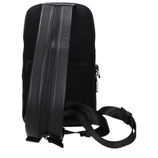 Piquadro Black Leather Backpack