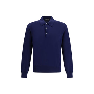 Tom Ford Blue Cotton Polo Shirt