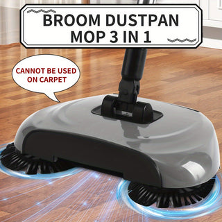 3-in-1 Set: Handheld Broom, Mop and Dustpan - Easy Cleaning of Hard Floors, Perfect for Kitchen, Bedroom, Living Room - Space Saving Home Cleaning Solution 