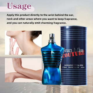 Jean Miss Couture Ocean Fashion Perfume for Women - 100ml | Fresh and Long Lasting Floral Scent, Alcohol Free and Formaldehyde Free, Perfect for Any Occasion, Romantic Fragrance | Elegant Packaging | Formaldehyde Free Scent