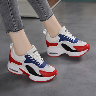 Women's Casual Sneakers Multicolor Height Increase Shock Absorption Comfortable Breathable Sports Shoes 