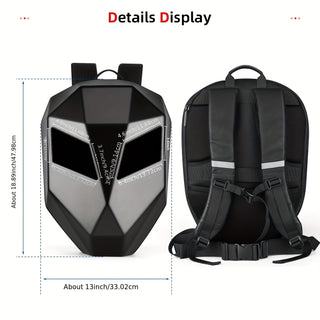 Trend Forward LED Motorcycle Backpack, Helmet Storage Bag, Stylish Cycling Backpack for Men, Waterproof Motorcycle Luggage Laptop Bag 