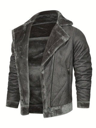 Men's Faux Leather Jacket, Stylish Faux Leather Jacket for Autumn and Winter 