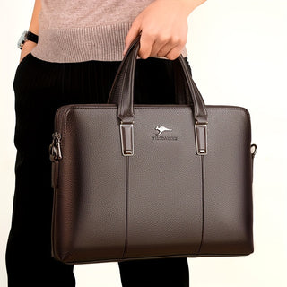 Men's Business Bag, Commuting Handbag, Slanted Shoulder Bags, Stylish Laptop Bags, Perfect for Daily Office Meetings and Business Trips 