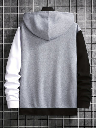 Men's Fashion Zipper Hoodie with Pockets, Fashionable Color Comfortable for Spring and Autumn 