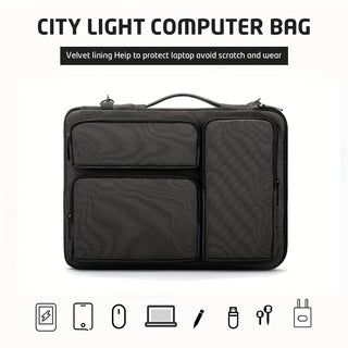 Laptop Bag, Waterproof Messenger Bag with Adjustable Shoulder Strap, Multifunctional Shoulder Bag for Men Women Travel Business 