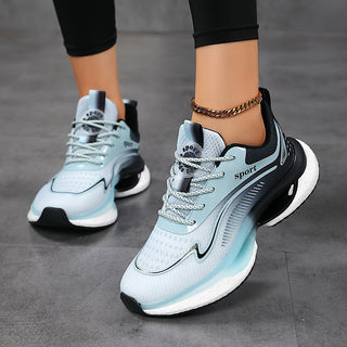 Women's Breathable Mesh Sole Sneakers Fashion Lace Up Outdoor Shoes Comfortable Low Top Sneakers 