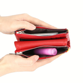 Multicolor Genuine Leather Wallet for Women, Functional and Stylish Coin Purse with Card Slots 