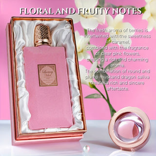 Luxury Women's Perfume Gift Box Velvet Cloth 100ml Floral Fragrance Lasting Scent Gift Box Packaging Noble and Exquisite Suitable for Daily Use Travel and Gifts