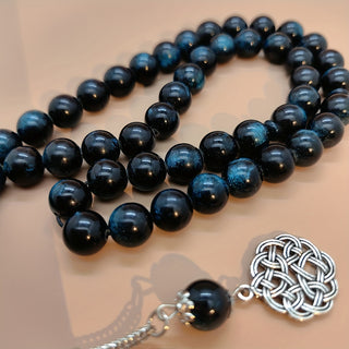 Antique Style Resin Beads Tasbih Bracelet Simulated Agate - 45 Beads for Men - Traditional Islamic Tasbih with Decorative Tassel 