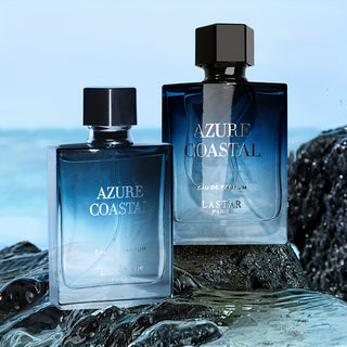 2 زجاجات LASTAR Azur Coastal Eau De Toilette للرجال والنساء - مجموعة هدايا كولونيا بلون أزرق المحيط، رائحة خشبية مع مكونات المسك، المريمية، والعنبر، عطر سائل خالٍ من الفورمالديهايد، مثالي للمواعدة والإهداء، تركيز نكهة 10-20%