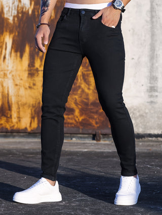 Men's Casual Slim Fit Jeans, Fashionable Medium Stretch Street Style Jeans 